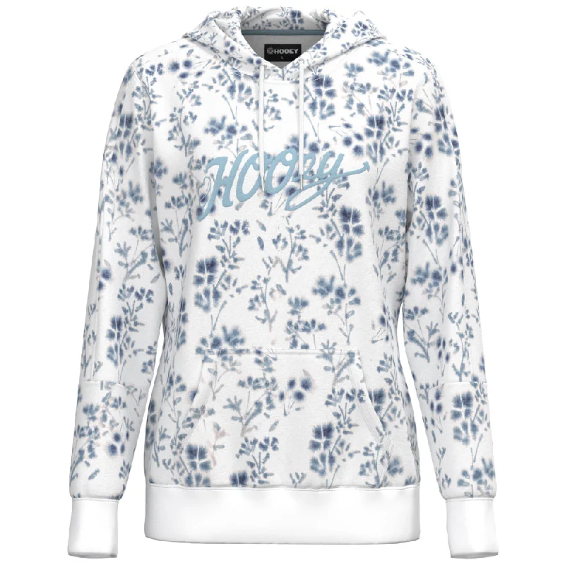 Cool Breeze At Night "Canyon" Blue Floral Print Hoody
