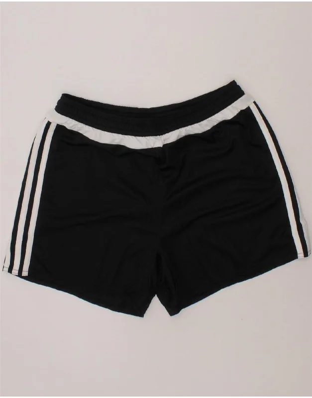 Sports Fitness Wear ADIDAS Womens Graphic Sport Shorts UK 4/6 XS Black Polyester