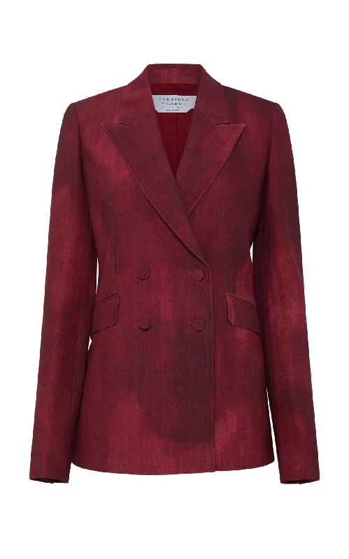 Street Sports Shoes Angela Blazer in Bordeaux Virgin Wool