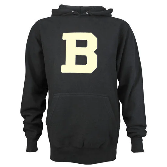 Printing decoration Black Bowdoin "B" Hooded Sweatshirt from MV Sport