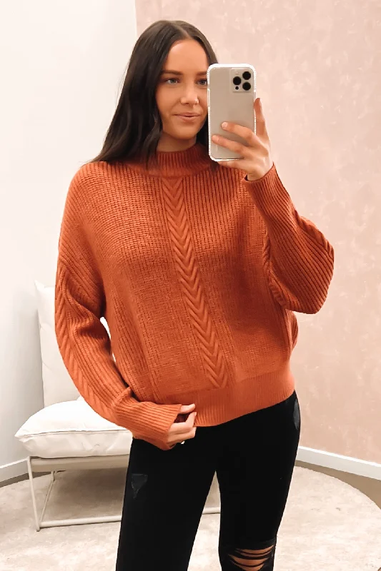 Design sense Rumi Knit Sweater Rust