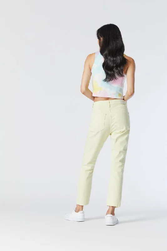 Customized Version VIOLA STRAIGHT LEG JEANS IN TENDER YELLOW LA VINTAGE