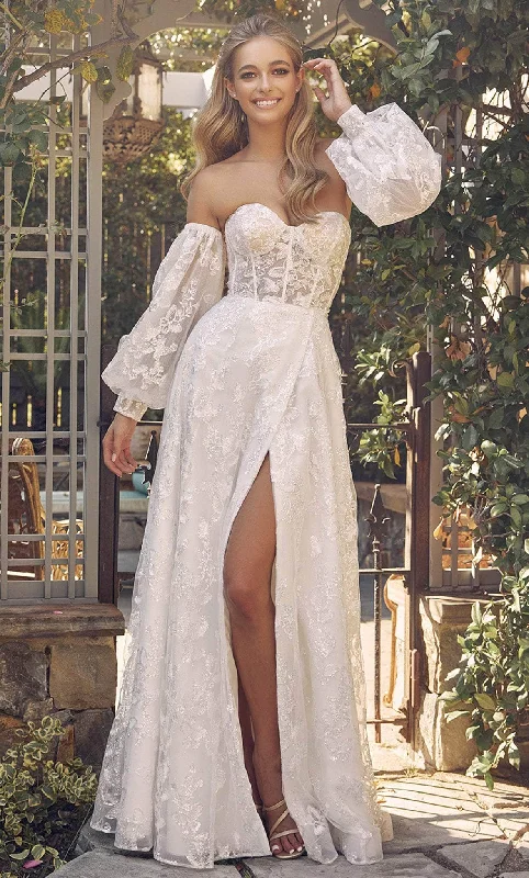 Warm Winter Series Nox Anabel K1155W - Strapless Sweetheart Glittered Gown
