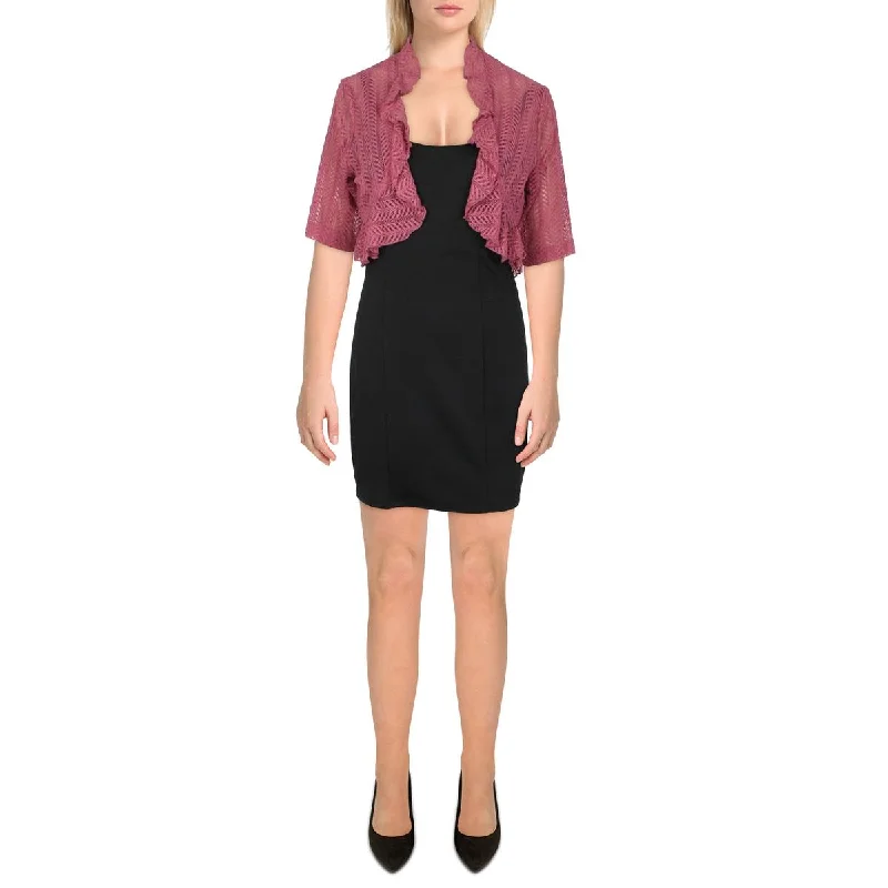 Avant-garde trend Connected Apparel Womens Petites Knit Ruffled Bolero