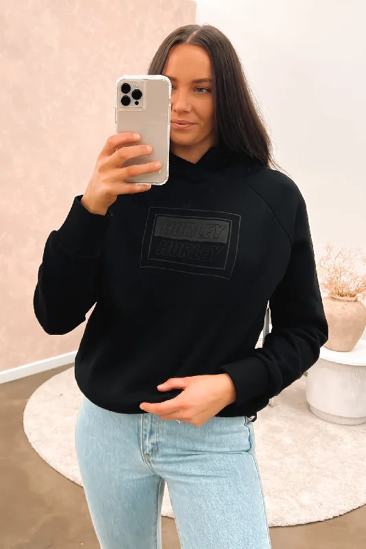Sports Zipper Style DWR Wide Hood Fleece Black