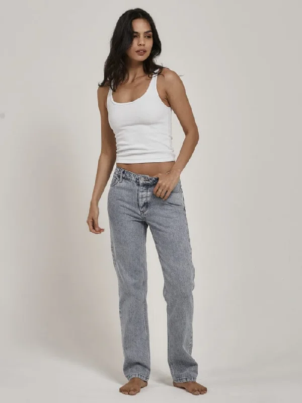 Street Sports Shoes Saskia Low Straight Jean - Garage Blue