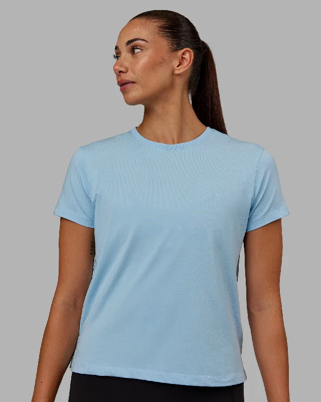 Hip-hop Style Deluxe PimaFLX Tee - Glacial Blue