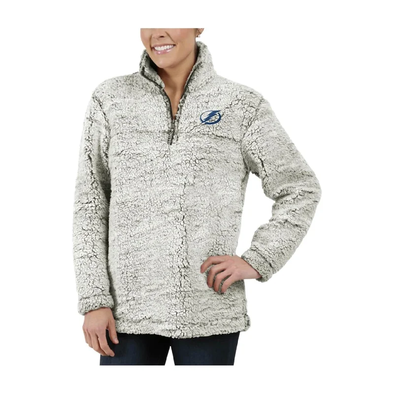 Street Fashion Style G-III Sports Womens Tampa Bay Lightning Sweatshirt, Grey, XX-Large