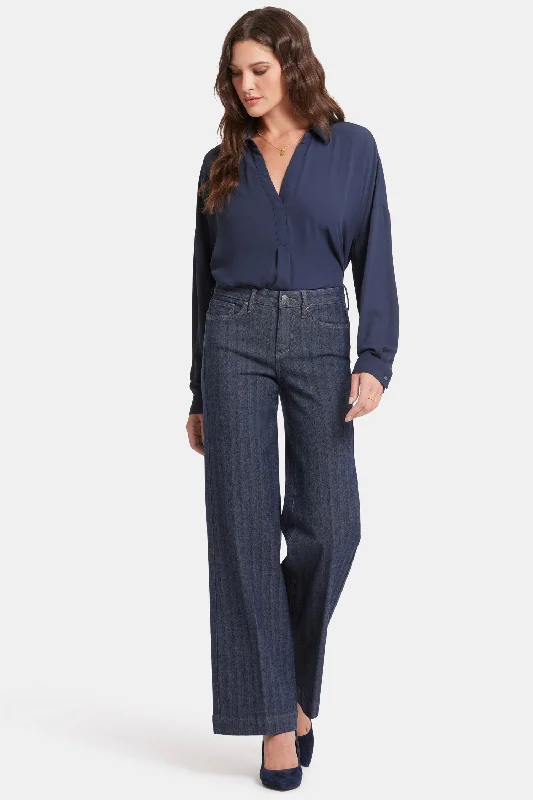Elegant And Elegant Teresa Wide Leg Jeans - Twilight Stripe