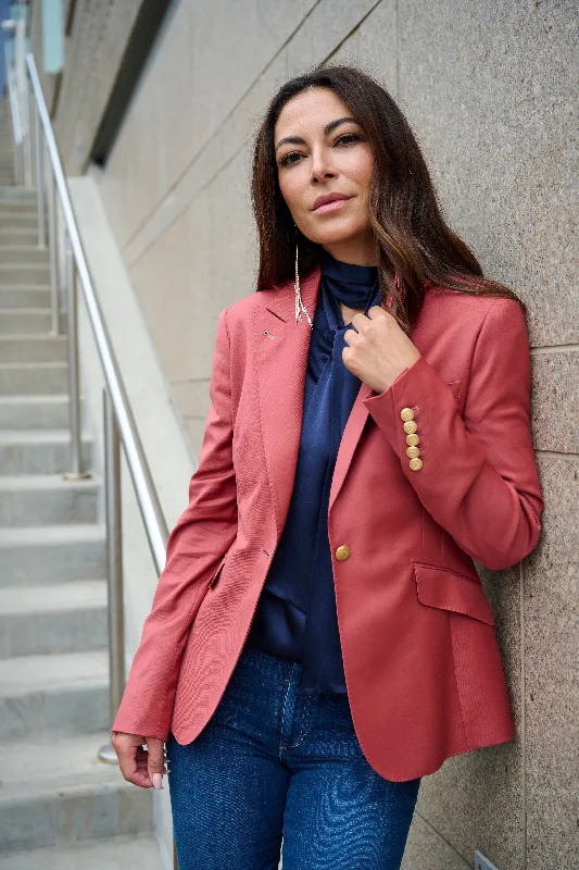 Minimal Style Blazer - Lipstick