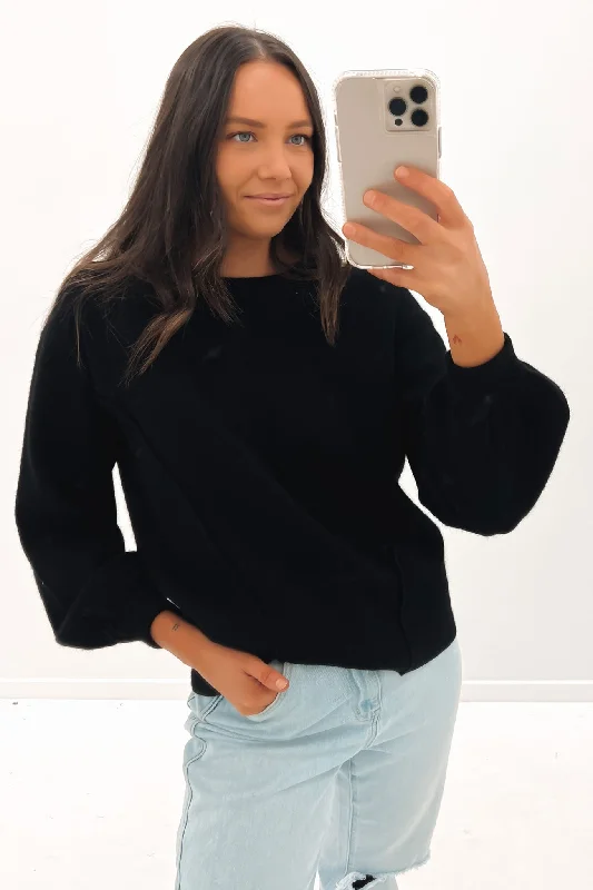 Nightclub Style Benson Knit Jumper Black