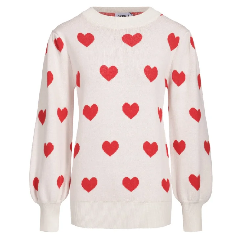 Affordable selection Women's vintage apricot love lantern sleeve knit sweater