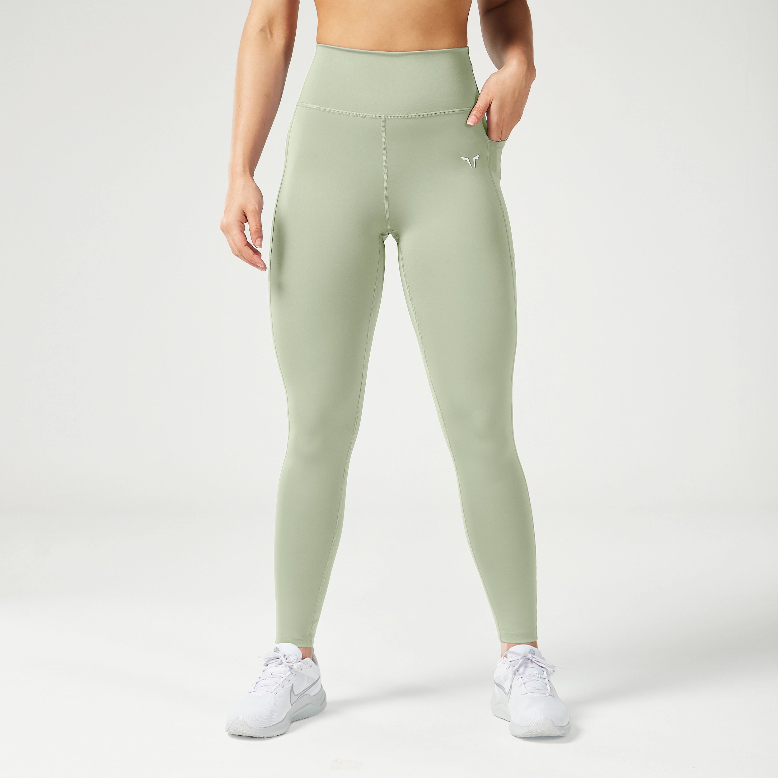Wandering freely Essential High Waisted Leggings 27" - Desert Sage