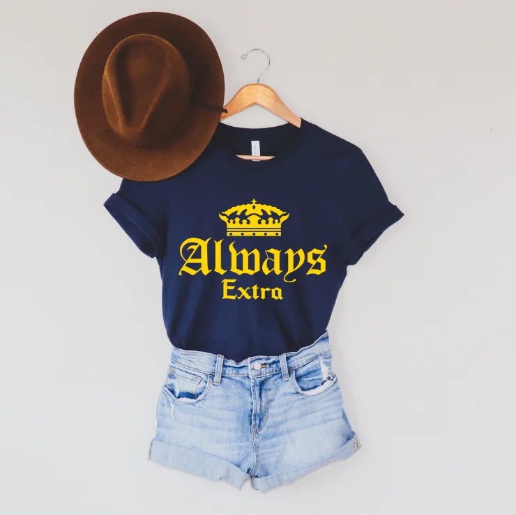 Sports Yoga Style Always Extra • Navy Tee