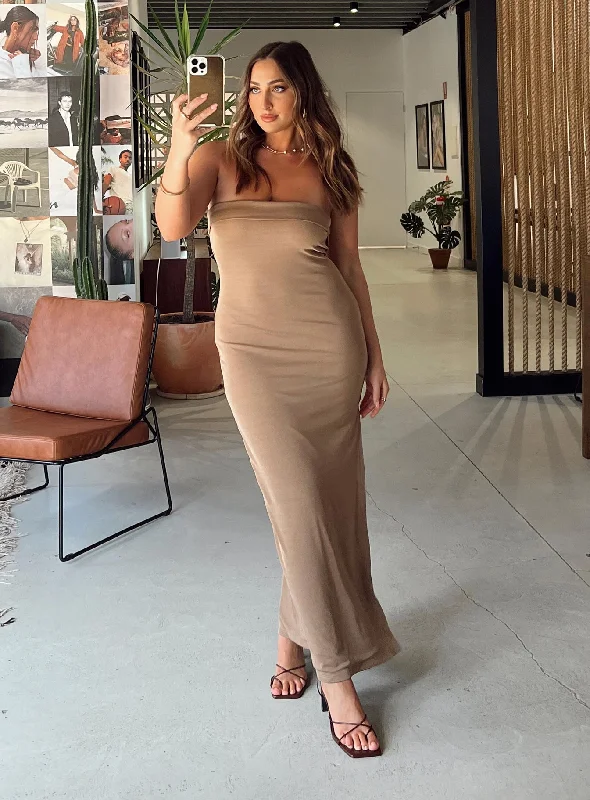 Noble Temperament Ashington Maxi Dress Brown