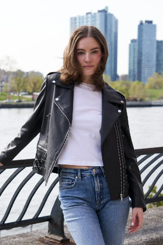 Noble Temperament #421 Leather Moto Jacket  just 1 left  xs   $245