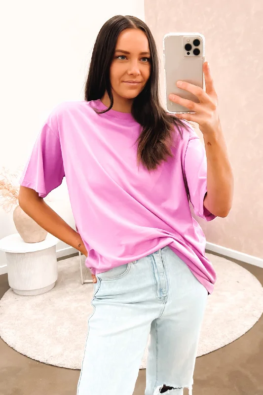 Boutique style Oversized Tee Plum