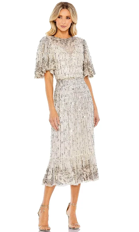 Sports litigation style Mac Duggal 5579 - Sequined Casual Flounce Dress