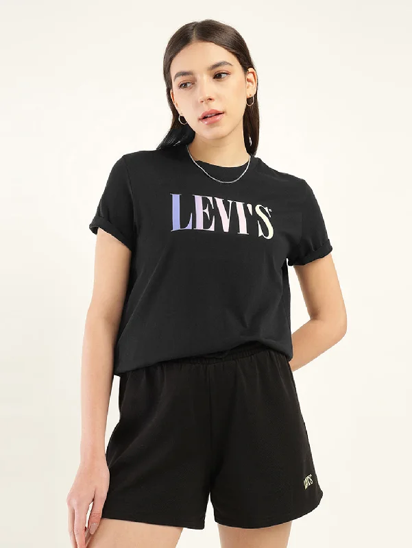 Sports Casual Style Women's Brand Logo Relaxed Fit T-shirt