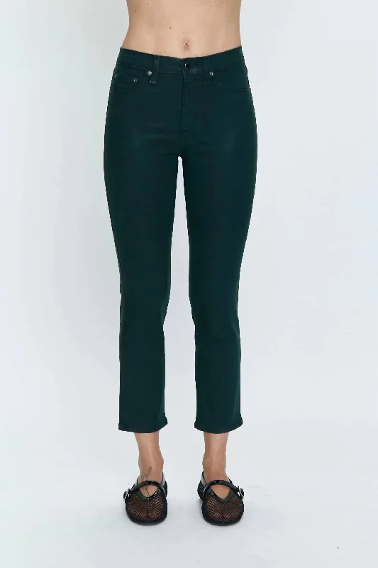 Classic Series Monroe High Rise Cigarette Crop In Green