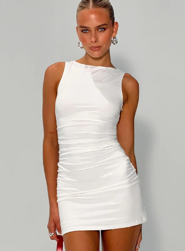 Free and comfortable Eklund Mini Dress White Petite
