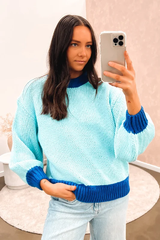 Nightclub Style Heidi Knit Blue