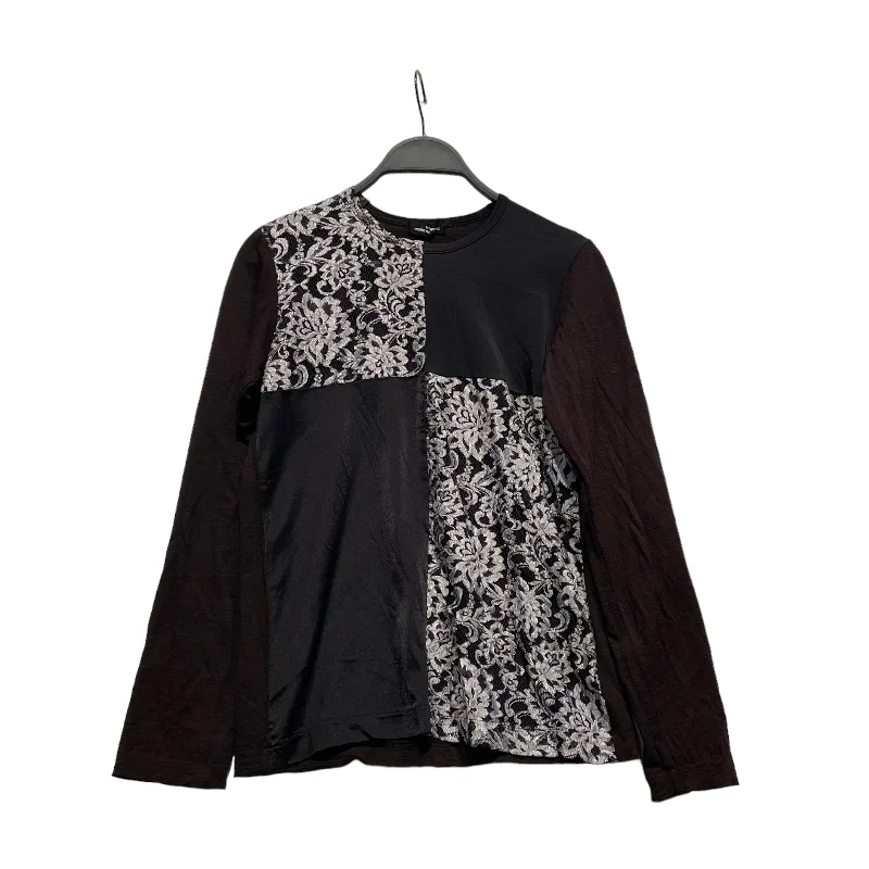 Retro Lace Fabric tricot COMME des GARCONS/LS T-Shirt/Brown/Wool/All Over Print/TT-040480/TT-040480 Retro Lace Fabric tricot COMME des GARCONS/LS T-Shirt/Brown/Wool/All Over Print/TT-040480/TT-040480
