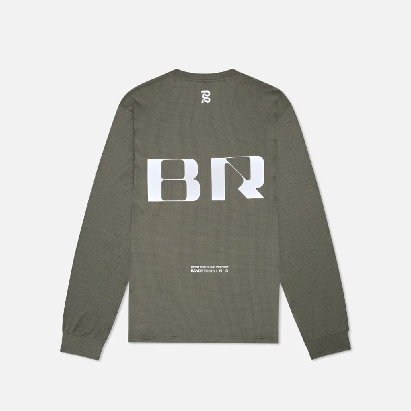 Fashionable and versatile NanoMesh™ Performance Long Sleeve, Unisex - Fatigue