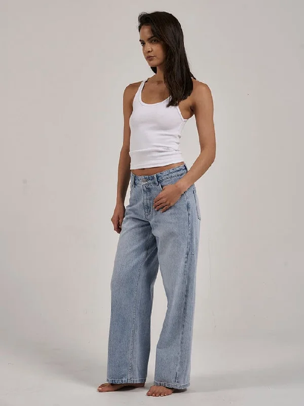 Ultra-lightweight Billie Low Baggie Jean - Ash Blue