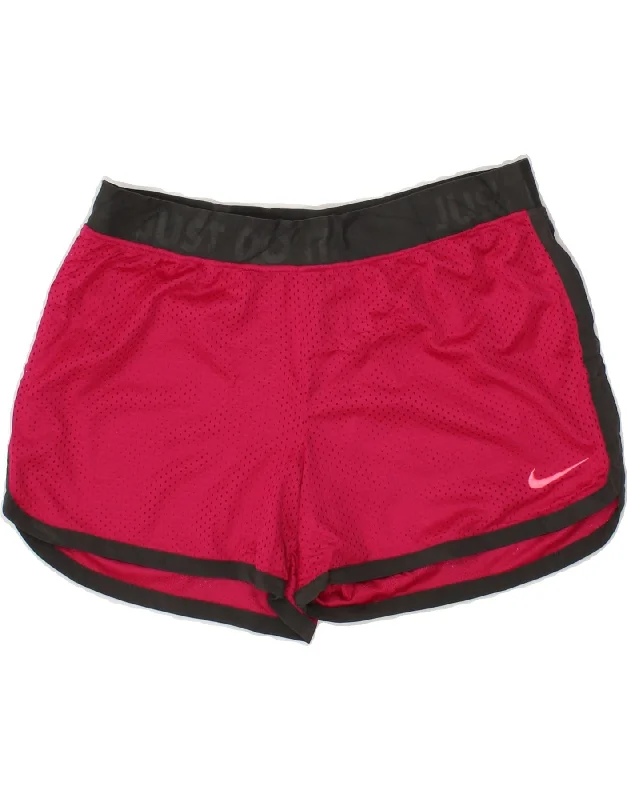 Street Style Suit NIKE Womens Dri Fit Sport Shorts UK 12 Medium  Pink Polyester