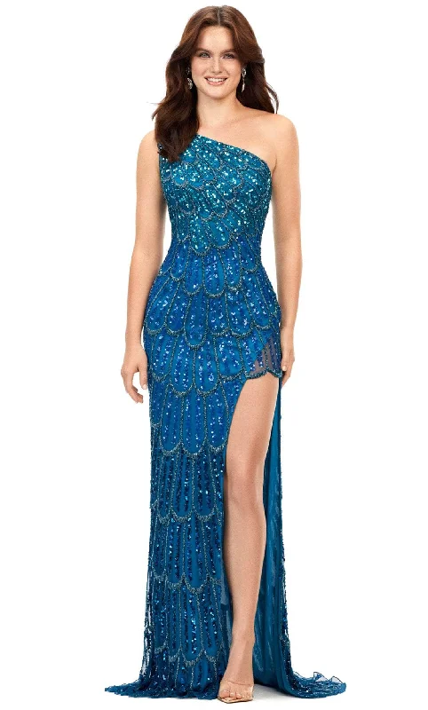 Comfortable And Simple Ashley Lauren 11284 - Peacock Beaded Prom Dress