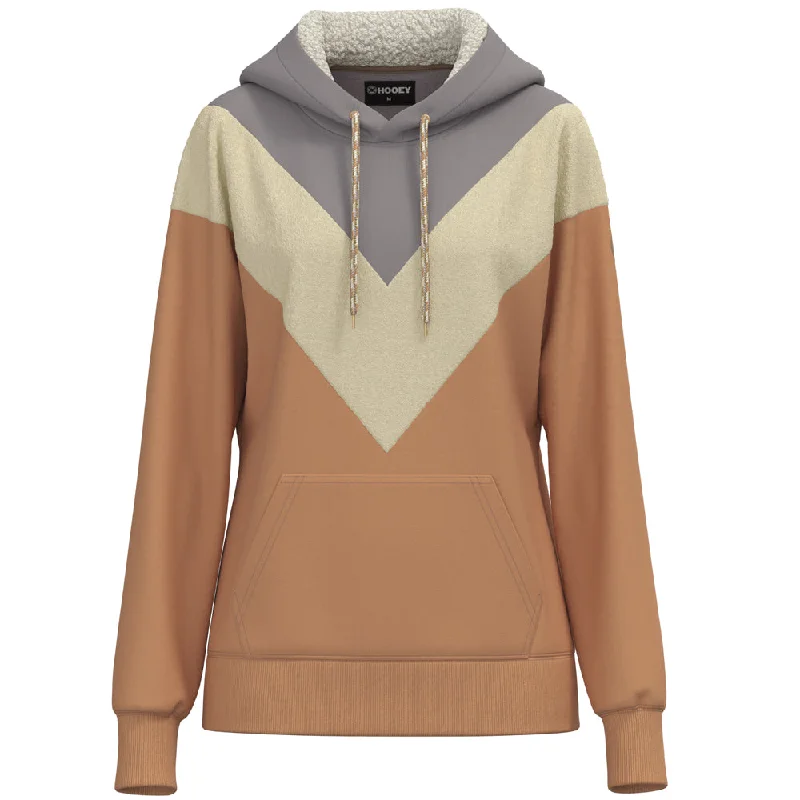 High-end atmosphere "Berkley" Grey/Tan Chevron Pattern Hoody