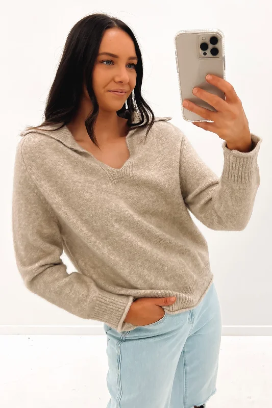 Innovative Design Mikaila Knit Jumper Beige