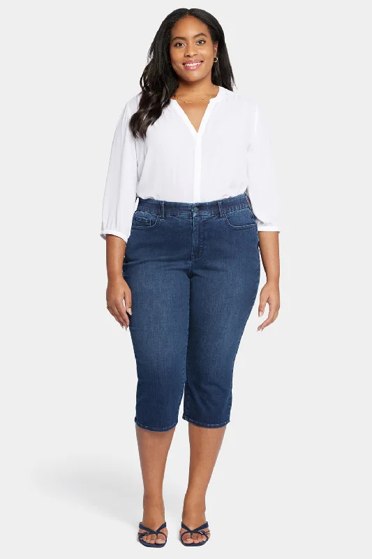 Elegant And Lazy Waist-Match™ Slim Straight Crop Jeans In Plus Size - Prospect