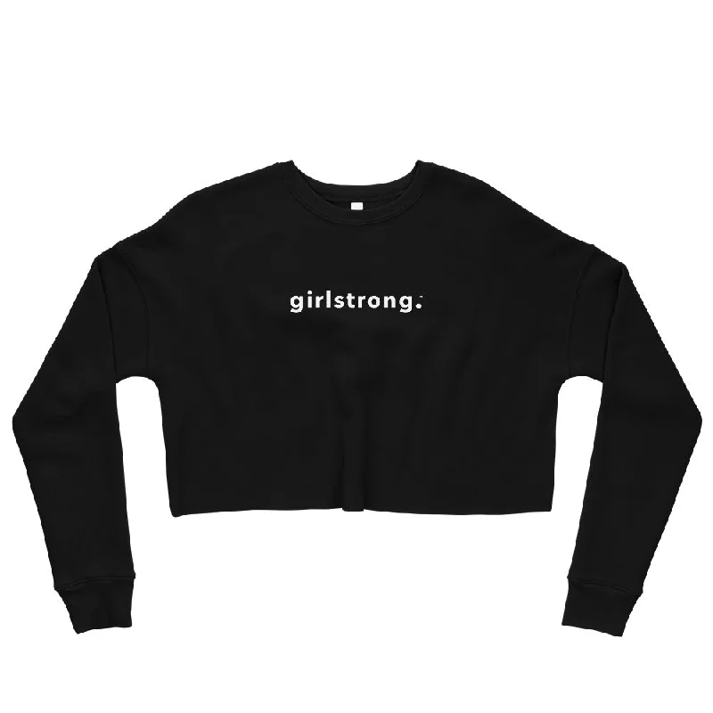 Free and comfortable EVERYDAY GIRLSTRONG FLEECE CROPPED SWEATSHIRT BLACK