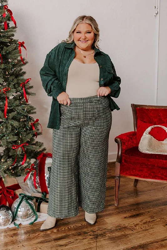 Single item design The Mila High Waist Houndstooth Pants Curves