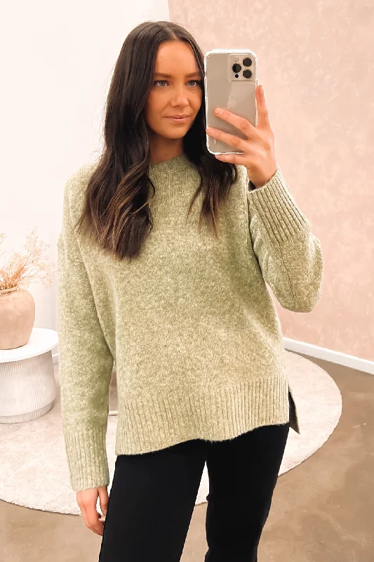 Short skirt design Agnew Knit Jumper Green