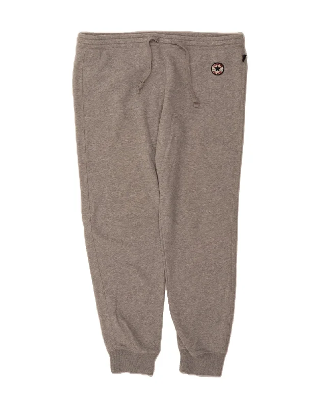 Creative Style CONVERSE Womens Tracksuit Trousers Joggers UK 20 2XL Grey Cotton