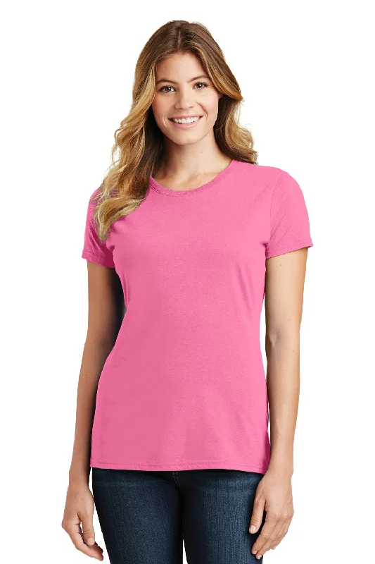 Sports Fitness Style Port & Company Womens Fan Favorite Short Sleeve Crewneck T-Shirt - New Pink Sports Fitness Style Port & Company Womens Fan Favorite Short Sleeve Crewneck T-Shirt - New Pink
