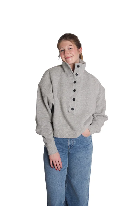 Fashionable and casual Mirelle Funnel Neck in Grey