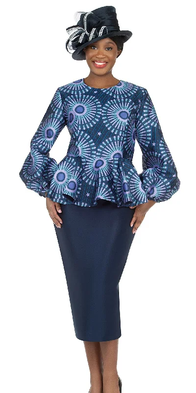 Noble Temperament Giovanna Suit 0960-Navy