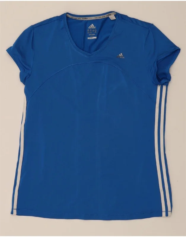 High-waisted pants style ADIDAS Womens Climacool T-Shirt Top UK 20/22 XL Blue Polyester High-waisted pants style ADIDAS Womens Climacool T-Shirt Top UK 20/22 XL Blue Polyester