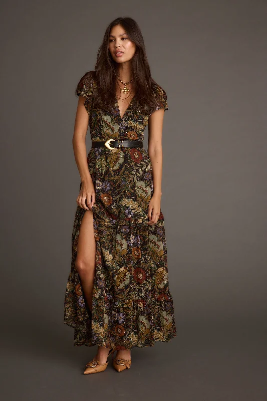 Letter embroidery Sundance Floral Paisley Maxi Dress