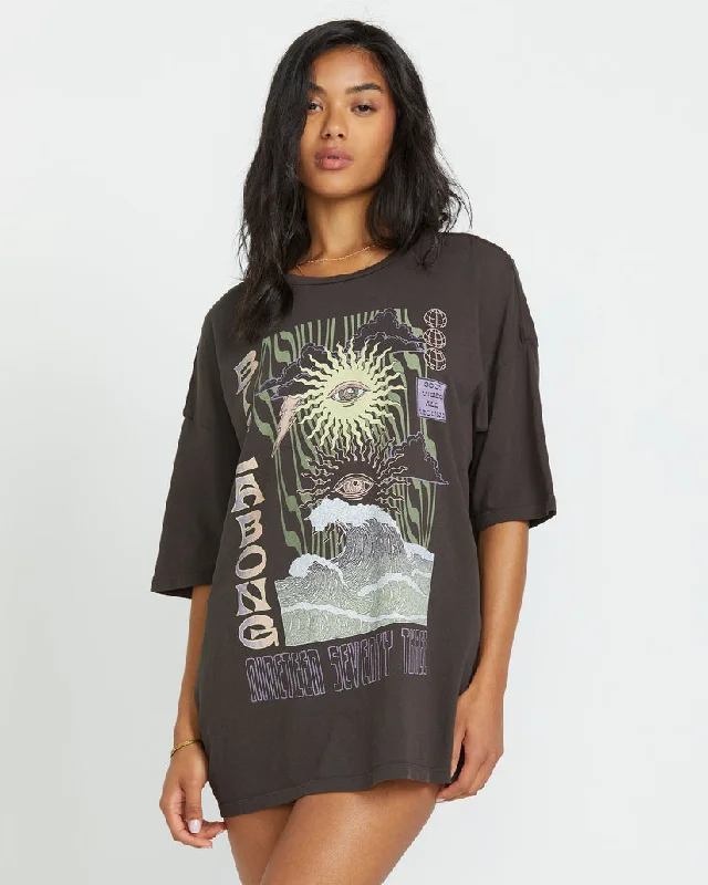 Hooded design Billabong Swell Trip Tee-Off Black