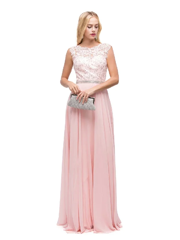 Street Letter Style Dancing Queen Bridal - 9675 Illusion-Lace Bodice Chiffon A-Line Dress Street Letter Style Dancing Queen Bridal - 9675 Illusion-Lace Bodice Chiffon A-Line Dress