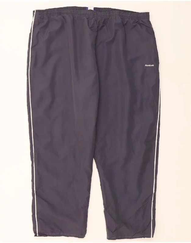 Fun and cute REEBOK Womens Capri Tracksuit Trousers UK 24 4XL Navy Blue Polyester