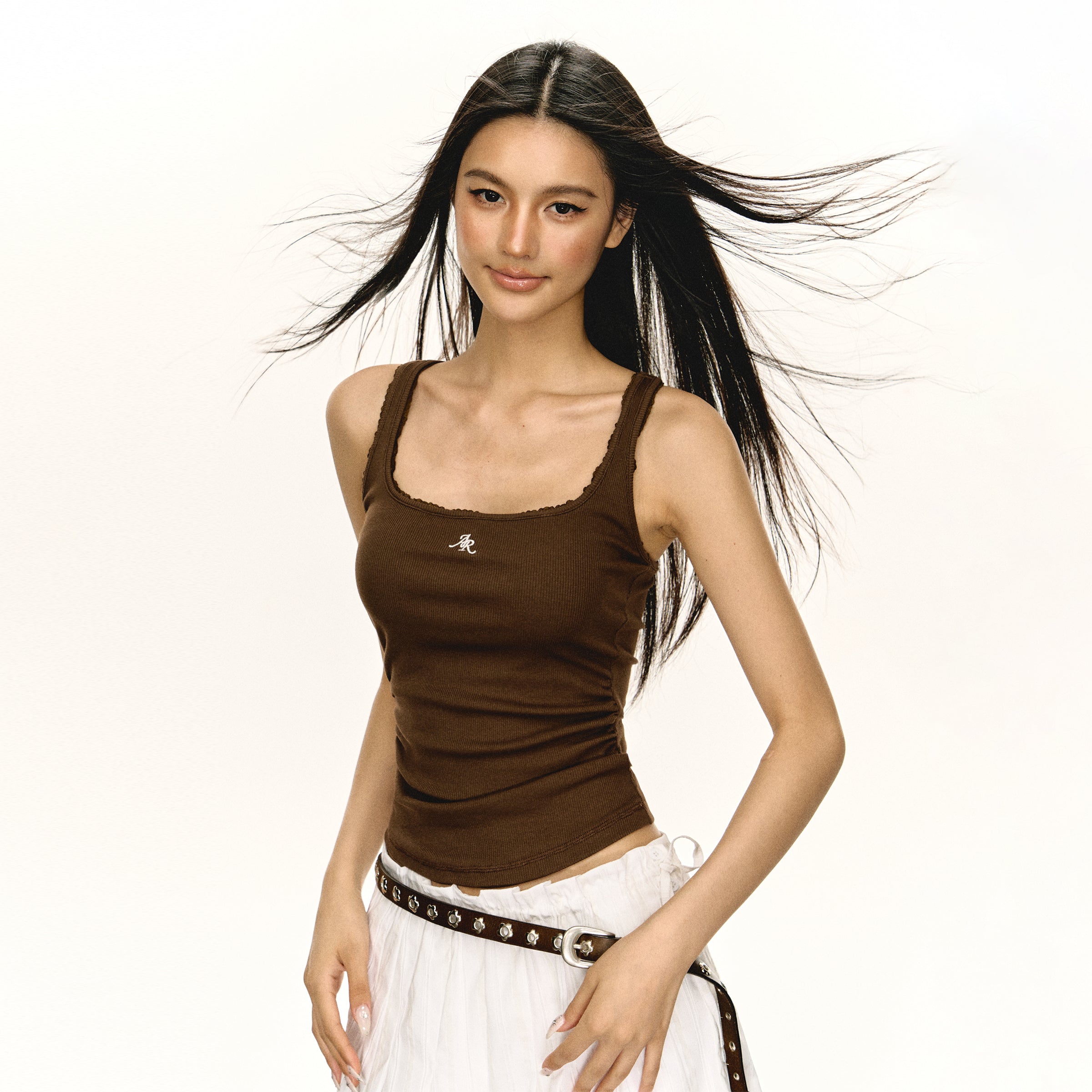 Sports Jumpsuit Slim Retro Camisole Vest Top