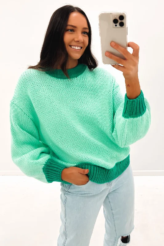 Retro Lace Fabric Heidi Knit Green