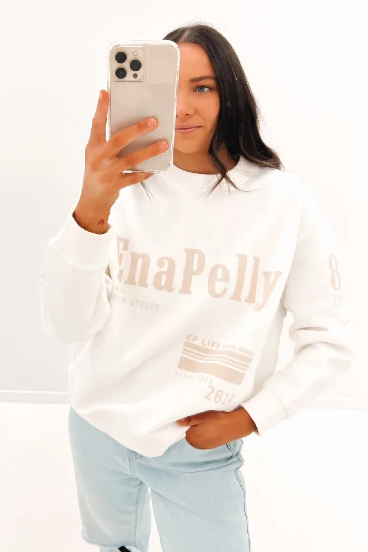 Warm Winter Series Sammy Oversized Sweater Vintage White