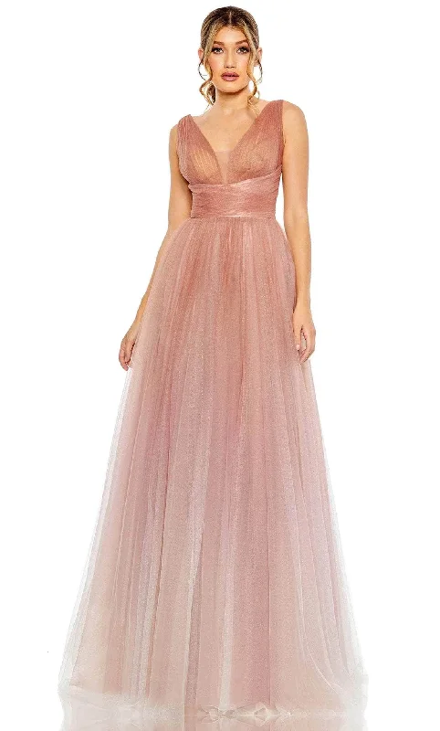 Street Style Mac Duggal 20601 - Rose Ombre Long Prom Dress